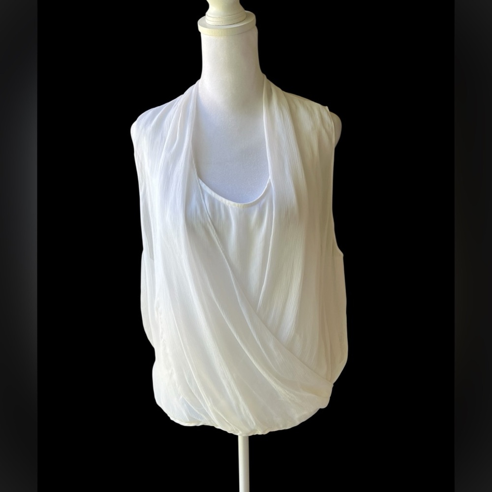 Banana Republic sheer Draped Blouse